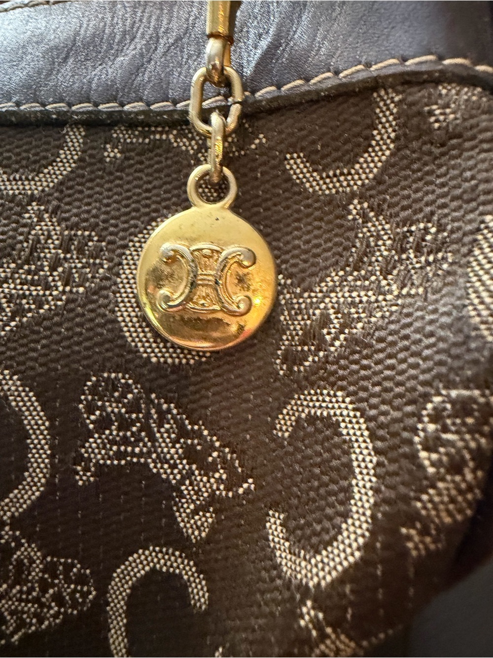 Celine Brown Monogram Canvas Top-Handle Duffel - Picture 8 of 9